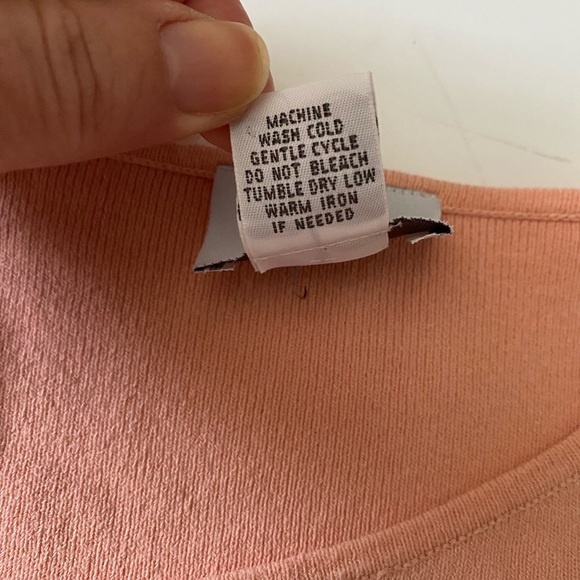 LOFT Ann Taylor vintage knit sweater stretch material women SP flower accent - Picture 9 of 10